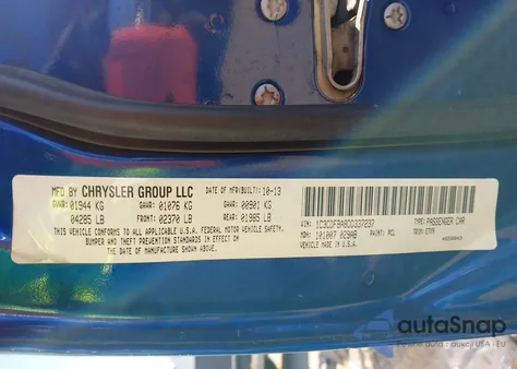 2013 Dodge Dart Sxt z USA, uszkodzony, nr VIN 1C3CDFBA8DD337237